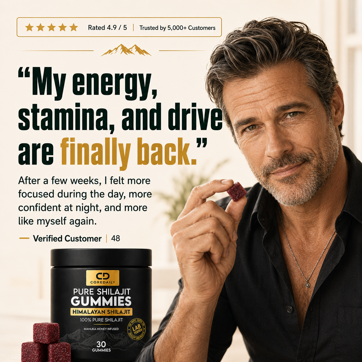 COREDAILY Shilajit® Ultimate Testosterone Revival